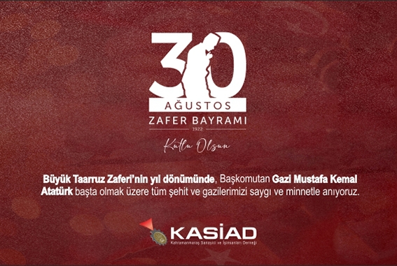30 AĞUSTOS ZAFER BAYRAMI KUTLU OLSUN!